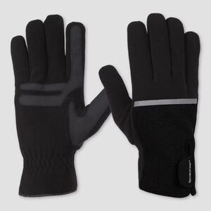 Isotoner Men's Tech Stretched Fleece Gloves - Black M